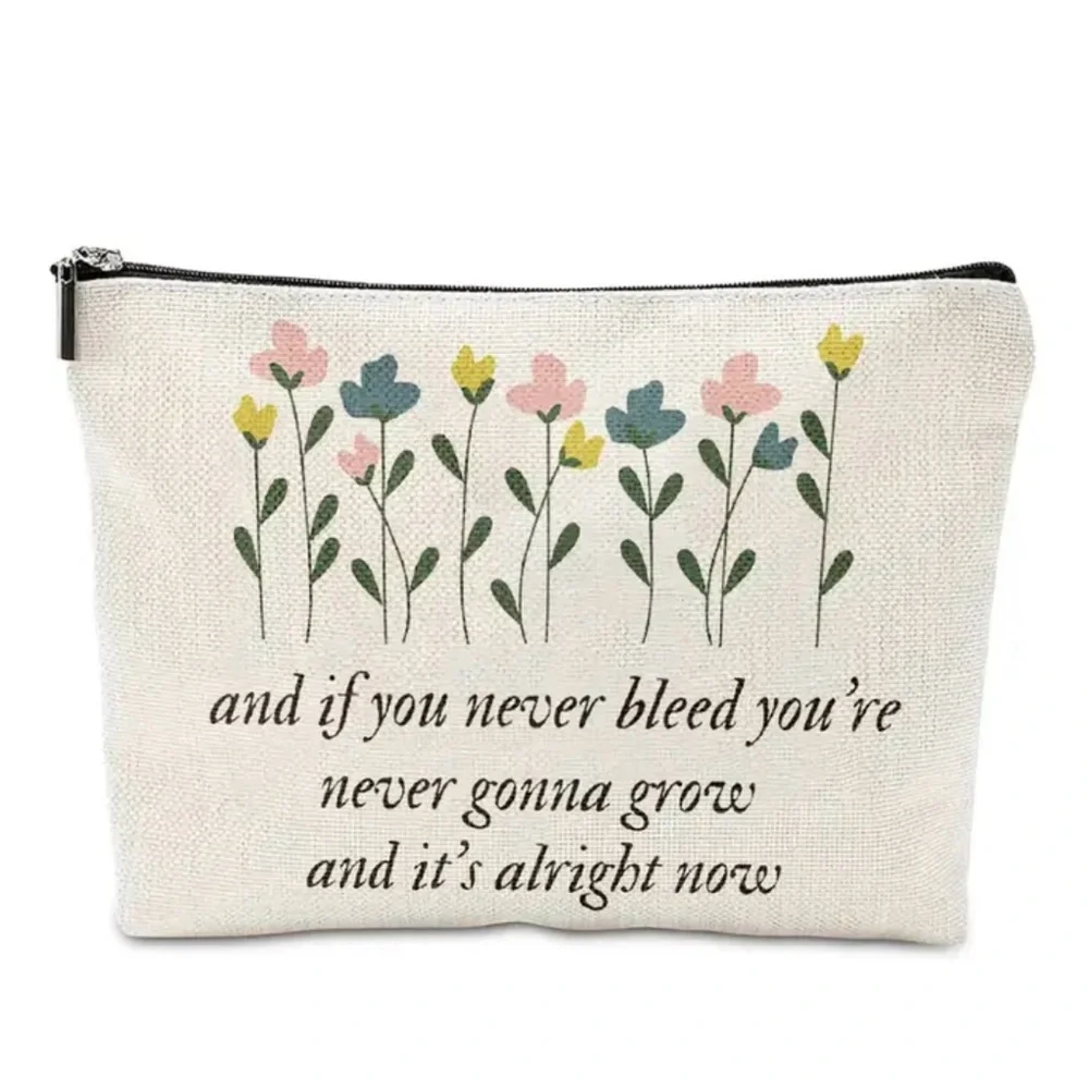 Cosmetic/ Travel Bag with Zipper & Print of Taylor Swift’s Lyrics The 1 NEW